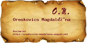Oreskovics Magdaléna névjegykártya